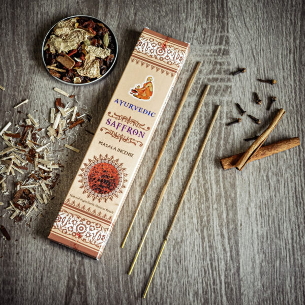 indiski-kvapai-smilkalai-ayurvedic-saffron-smilkalai