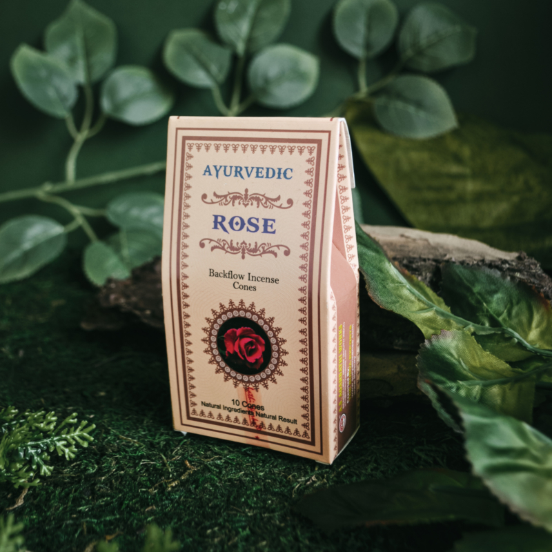 indiski-kvapai-smilkalai-ayurvedic-rose-backflow-smilkalai