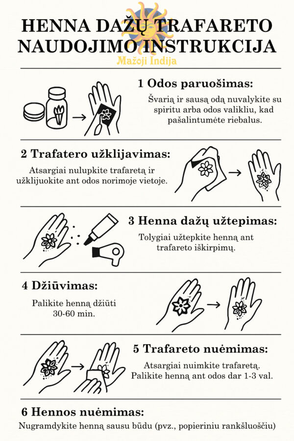 Chna laikinų tatuiruočių dažų trafaretas - Image 2